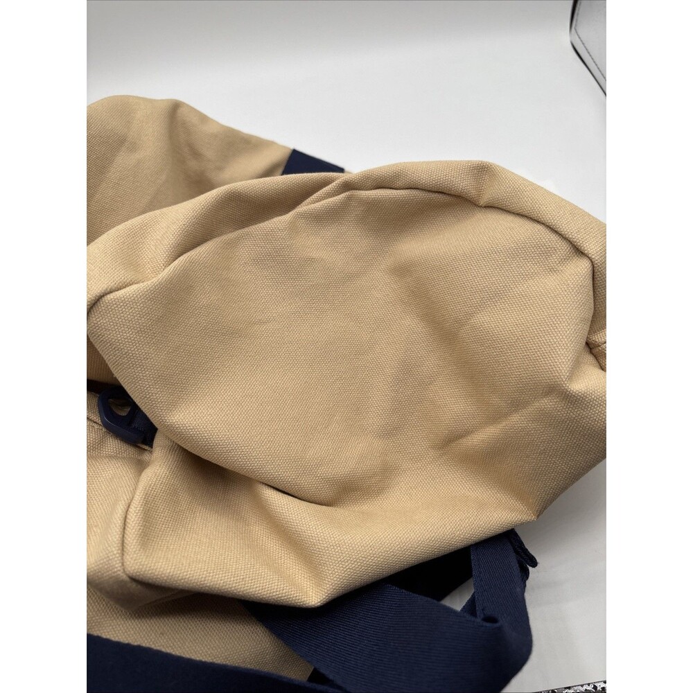 Champion 24" Canvas Duffel Bag Tan Blue Shoulder Strap Sports Gym Travel Men NWT - Picture 9 of 12
